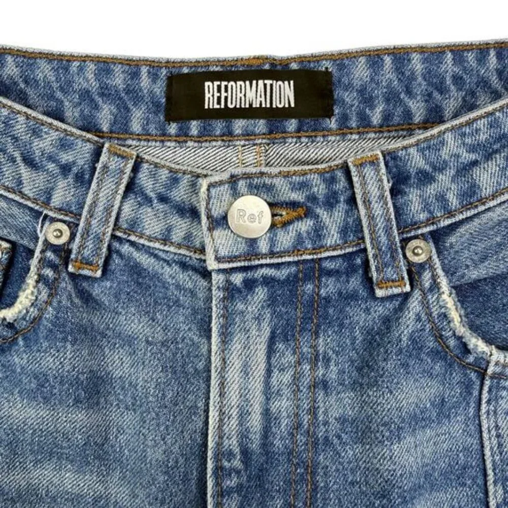 Reformation Seamed Jeans In Celtic Wash - Picture 5 of 9